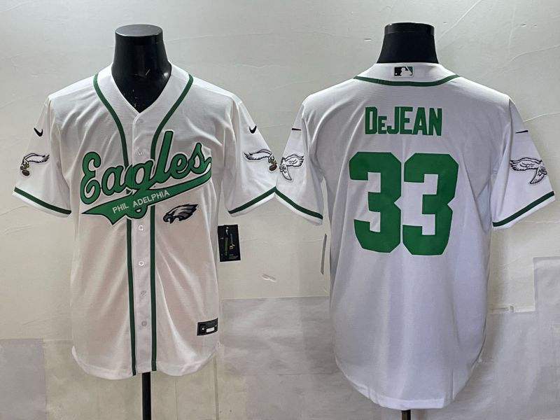 Men 2025 Philadelphia Eagles #33 Dejean white 2th generation Joint Name Nike Limited NFL Jersey style 0013->philadelphia eagles->NFL Jersey